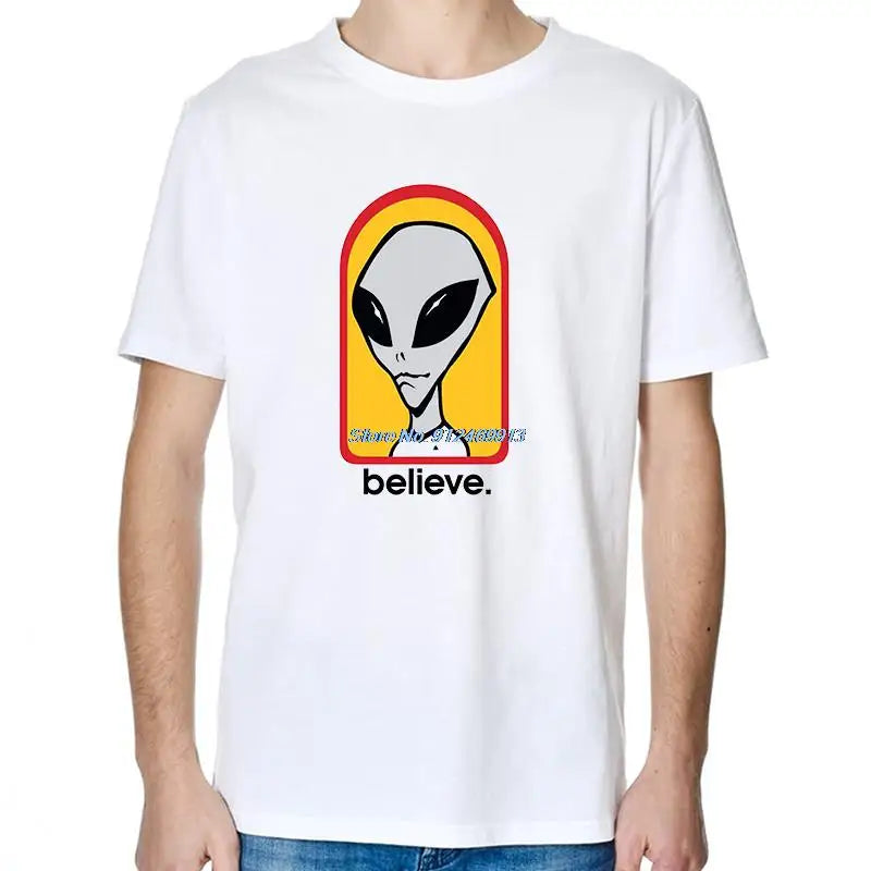 Alien Workshop 'Believe Speed Way' Graphic T-Shirt Cotton Short Sleeve Summer Mens Casual Fashion Top