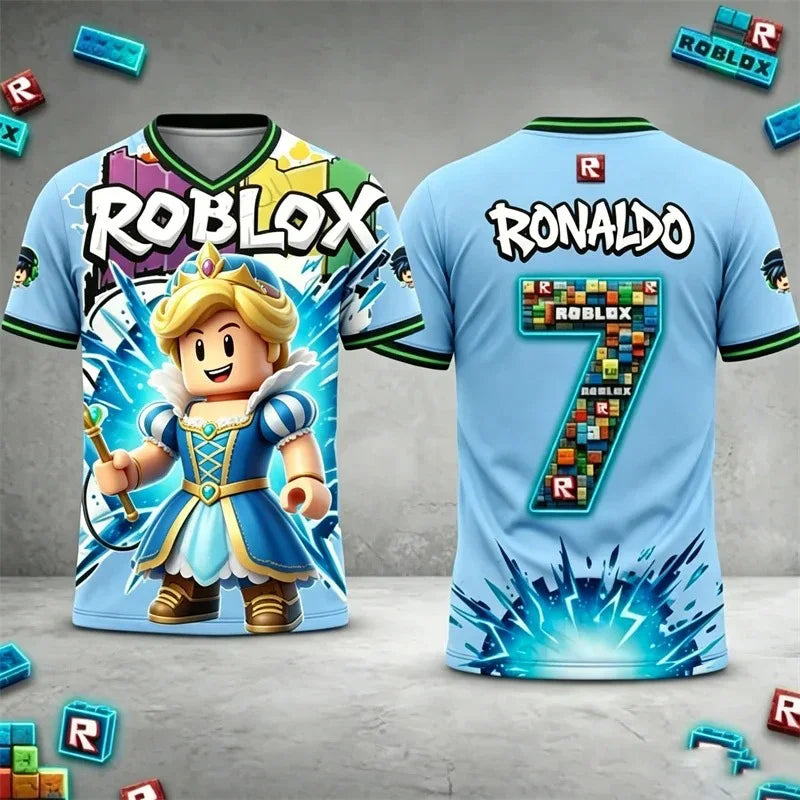 Roblox Children T-Shirt Custom Ronaldo Name Number 3D Print