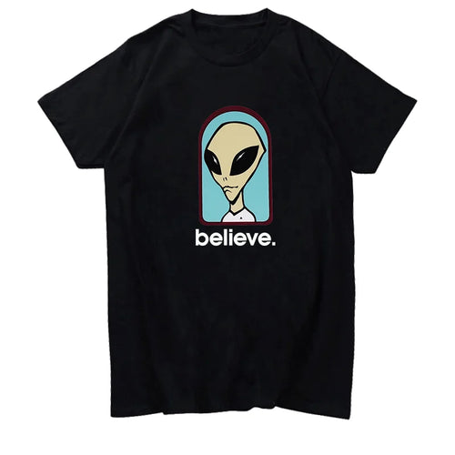 Alien Workshop 'Believe Speed Way' Graphic T-Shirt Cotton Short Sleeve Summer Mens Casual Fashion Top
