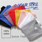 T Shirts Loose and Comfortable Heavy Cotton Tee Women's Fashion Casual Top