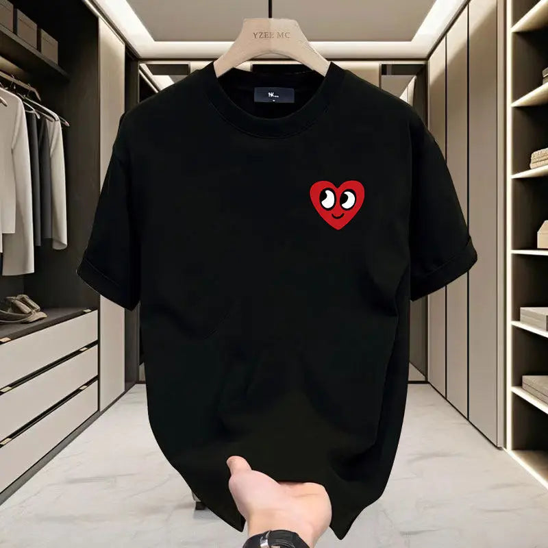 Short Sleeve Love Print T-Shirt for Men and Women