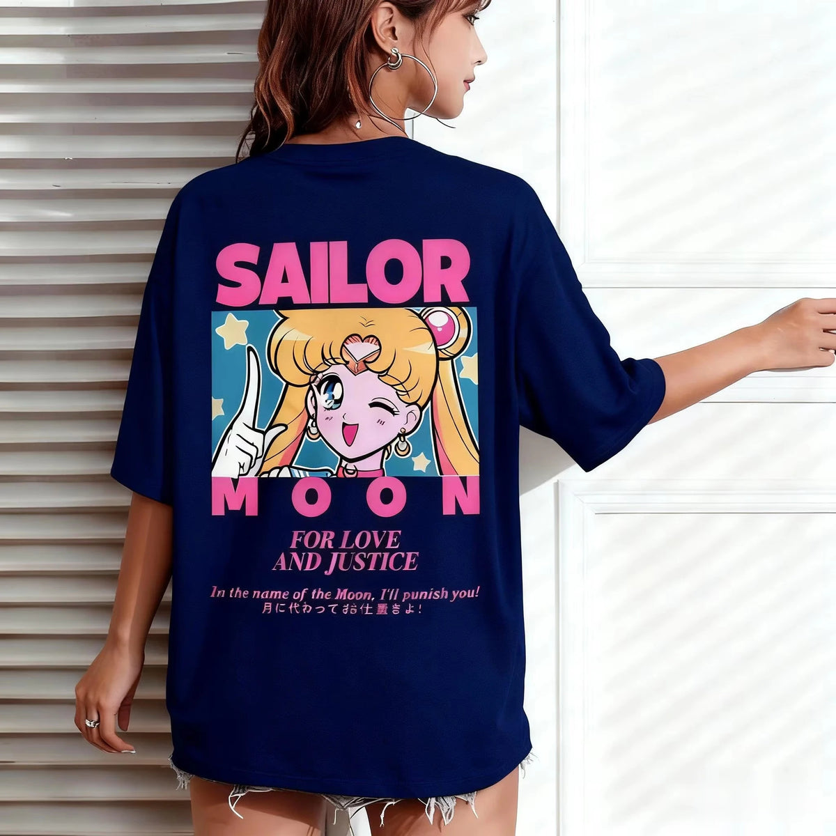 T-shirt Anime Print Short Sleeve Graphic Tee Kawaii Summer