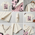 T Shirts Loose and Comfortable Heavy Cotton Tee Women's Fashion Casual Top